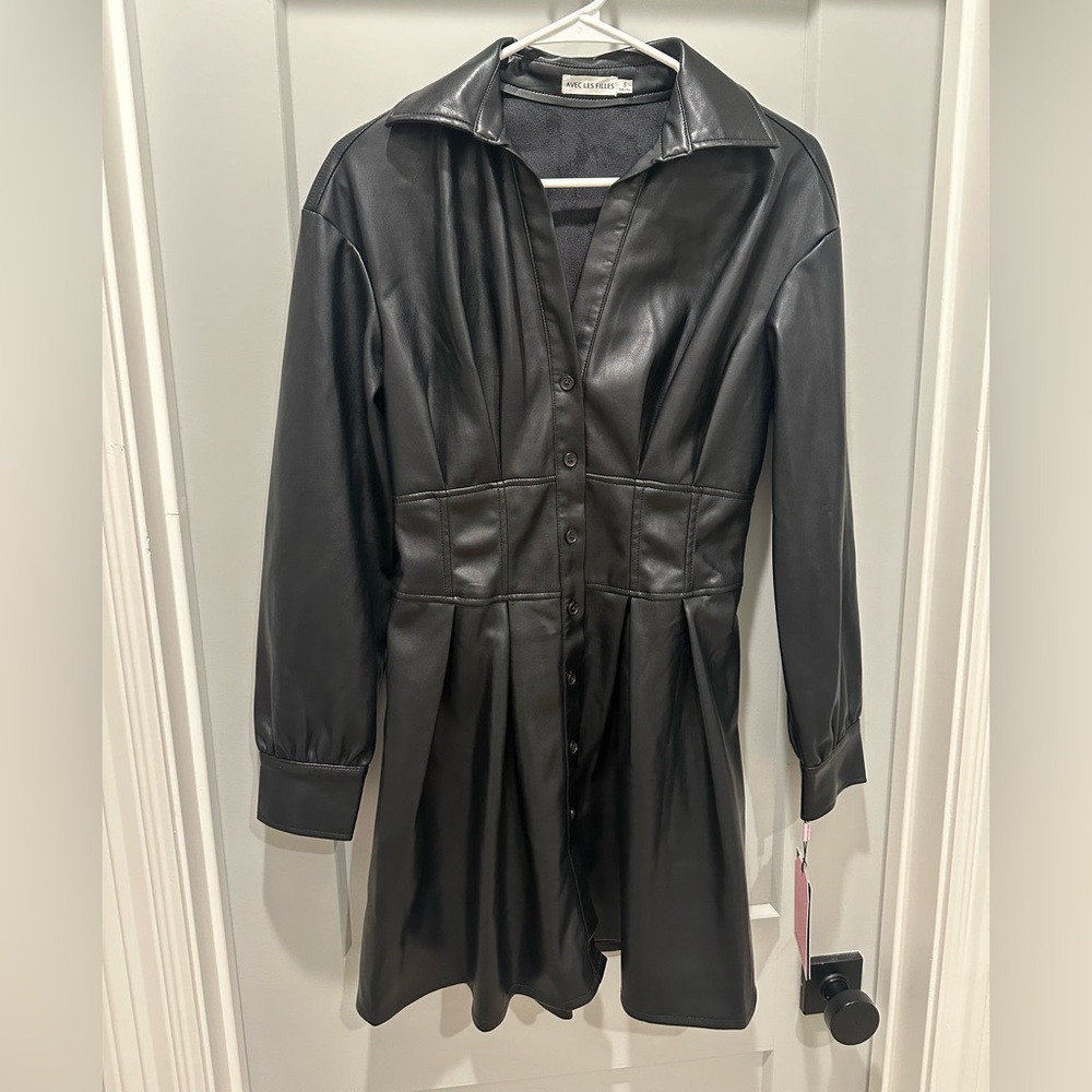 NWT leather dress